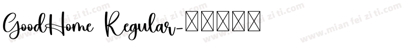 GoodHome Regular字体转换